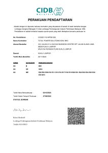 CIDB Registration